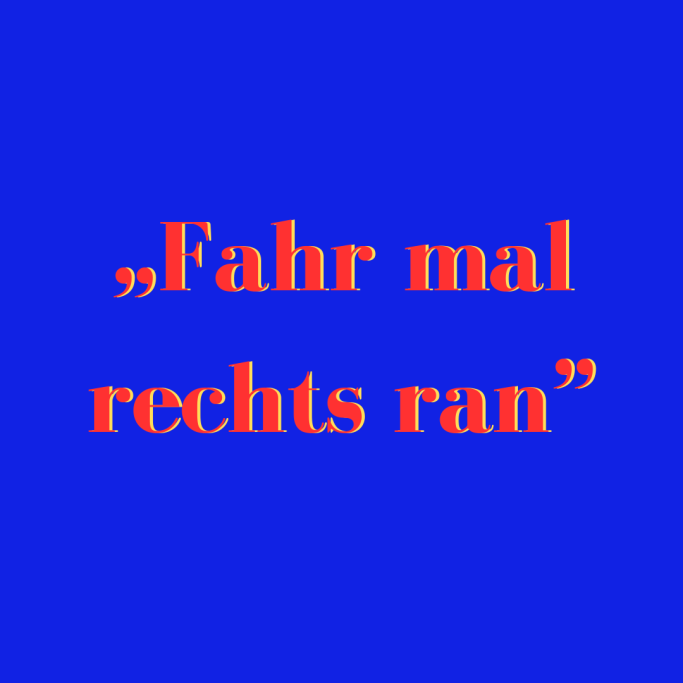 "Fahr mal rechts ran" - oder wie man als Beifahrer Freundschaft überlebt ...